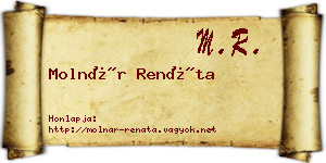 Molnár Renáta névjegykártya